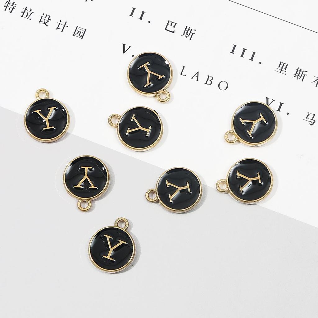 10 шт., металлическая эмаль, английские буквы, подвески, подвеска для самостоятельного изготовления ювелирных изделий, ожерелье, браслет, аксессуары