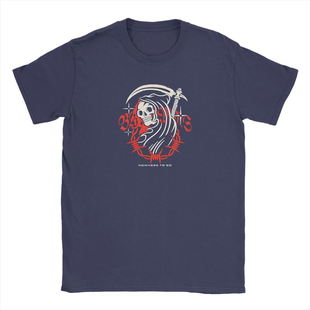 Vintage T-Shirt Beach B-Bad O-Omen Band Fashion T-Shirts  100% Cotton Tshirt for Man Y2K Casual Custom Short Sleeve Top Tees