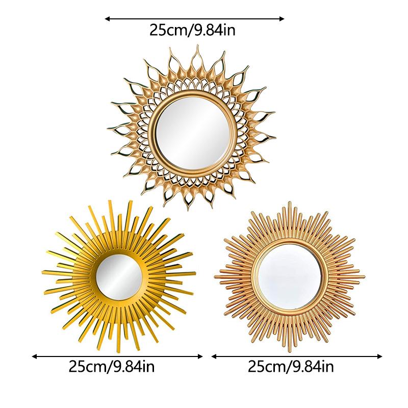 Настенный декор, круглые настенные зеркала, подвесное зеркало, золотое подвесное зеркало, фон для гостиной
