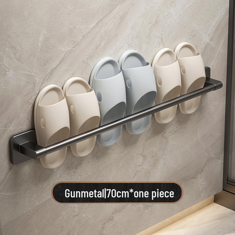 Настенный держатель для тапочек в ванную комнату без сверления и с функцией слива