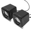 1 пара мини-динамиков USB2.0 для компьютера, ноутбука, настольного ПК, проводные стереодинамики для музыки, черные