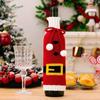 1Pcs Christmas Wine Bottle Covers Cartoon Santa Snowman Knitted Red Wine Bottle Bags New Year Party Xmas Dinner Table Decoration