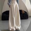 White Wide-leg Pants Women's Summer New High-waisted Loose Straight-leg Suit Pants