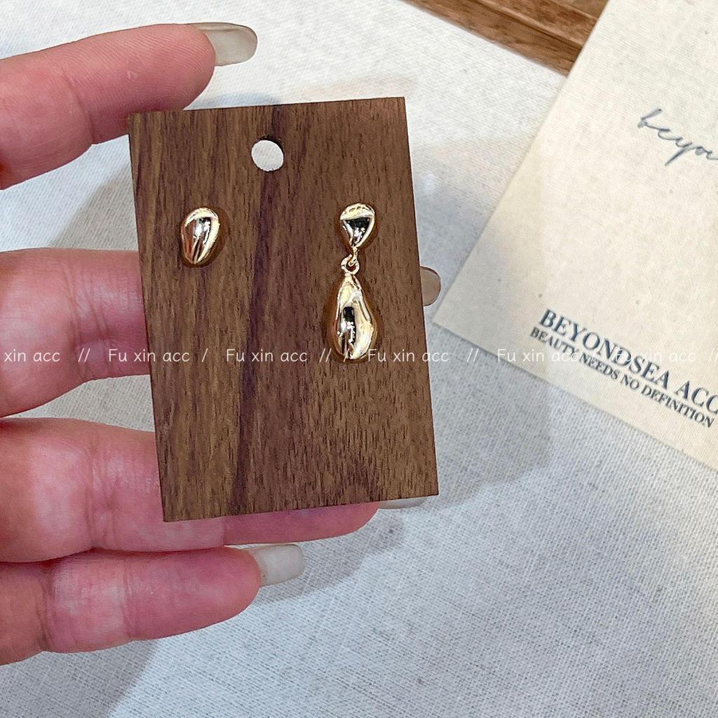 Новые летние асимметричные серьги-капли: Элегантный, простой, легкий роскошный стиль COS для женщин