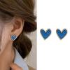 Delysia King Blue Love Earrings Temperament Earrings Round Face Slim Fashion Earring