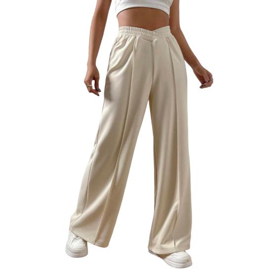 Женские брюки V-образной формы с высокой талией, прямые, широкие, длинные брюки, однотонные, свободного кроя, спортивные брюки для повседневной носки