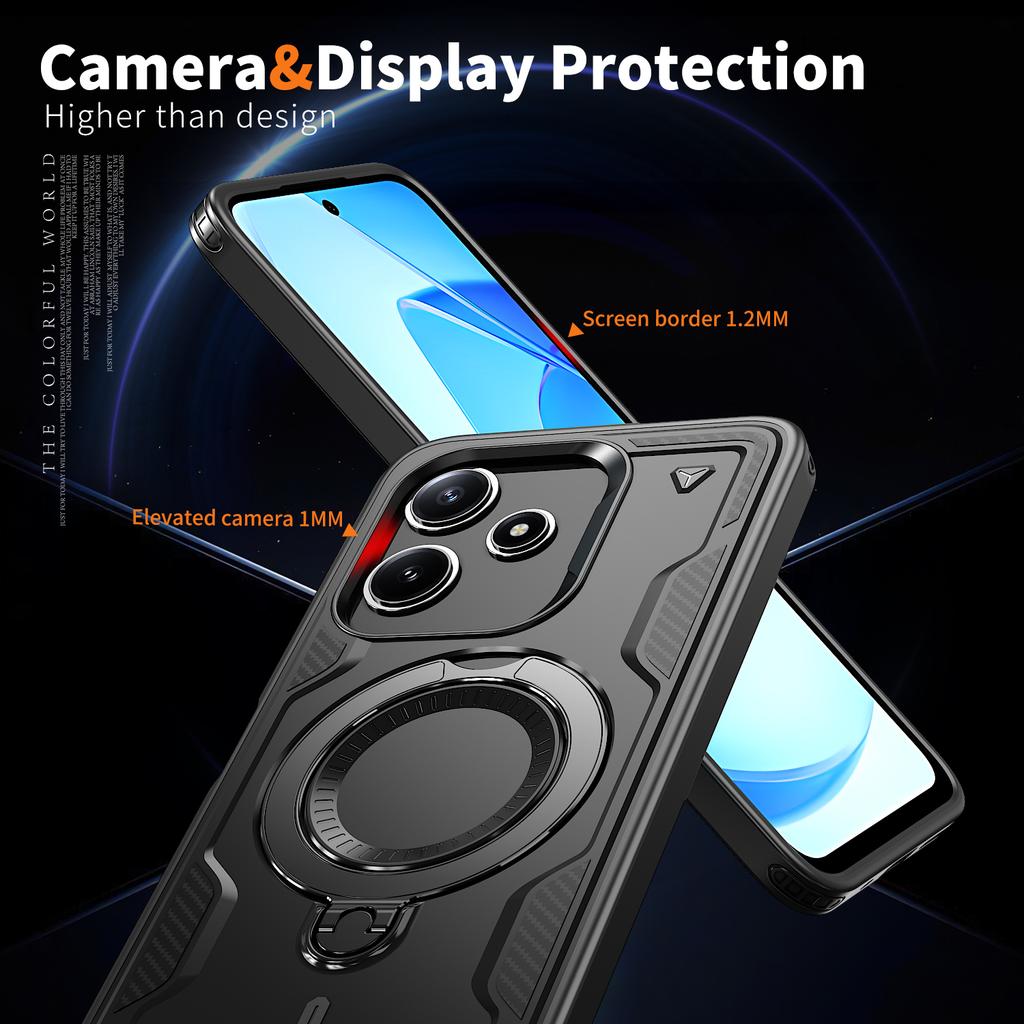 Magnetic Case For Xiaomi Redmi 13 4G/5G/Redmi 12 4G/5G (Global)/Note 13R 5G/Note 12R 5G/Poco M6 4G/M6 Pro 5G/M6 Plus 5G Phone Cover