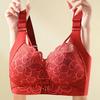 Бюстгальтер большого размера Женский кружевной тонкий бюстгальтер с полной чашкой без косточек, с эффектом пуш-ап