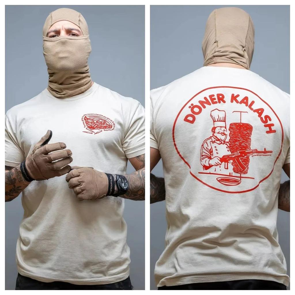 Летняя спортивная футболка 2026 Döner Kalash, подходит для спортивной одежды, уличного отдыха, модная футболка