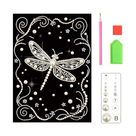 Набор для 3D-рисования жемчугом DIY Искусство и поделки из искусственного жемчуга для взрослых Мозаичная настенная живопись Картина с жемчугом и стразами в виде бабочки для декора дома и спальни
