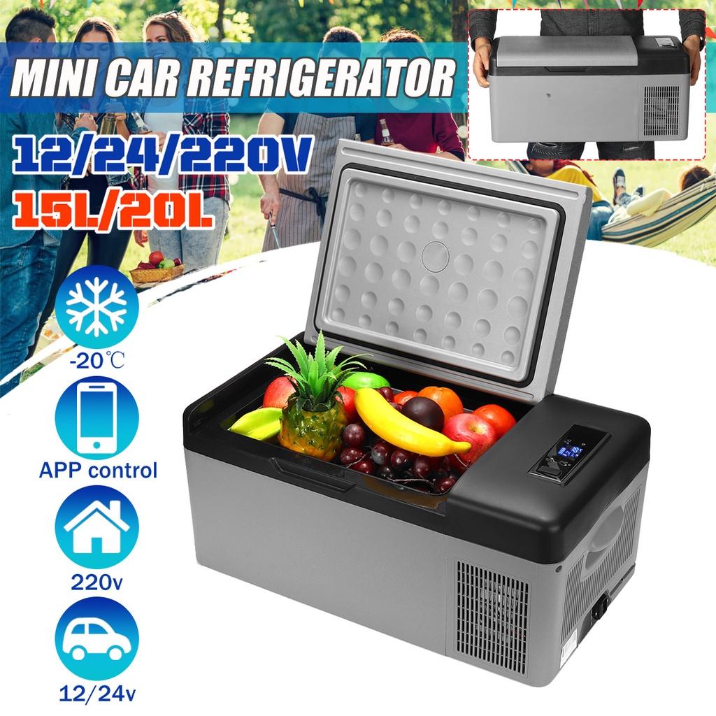 DC12/24V Portable Car Refrigerator Freezer Cooler Auto 15L/20L Mini Fridge Compressor Quick Refrigeration For Home Picnic Icebox