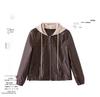 Women's Retro Sheepskin Leather Hooded Short Jacket - Autumn/Winter 2025