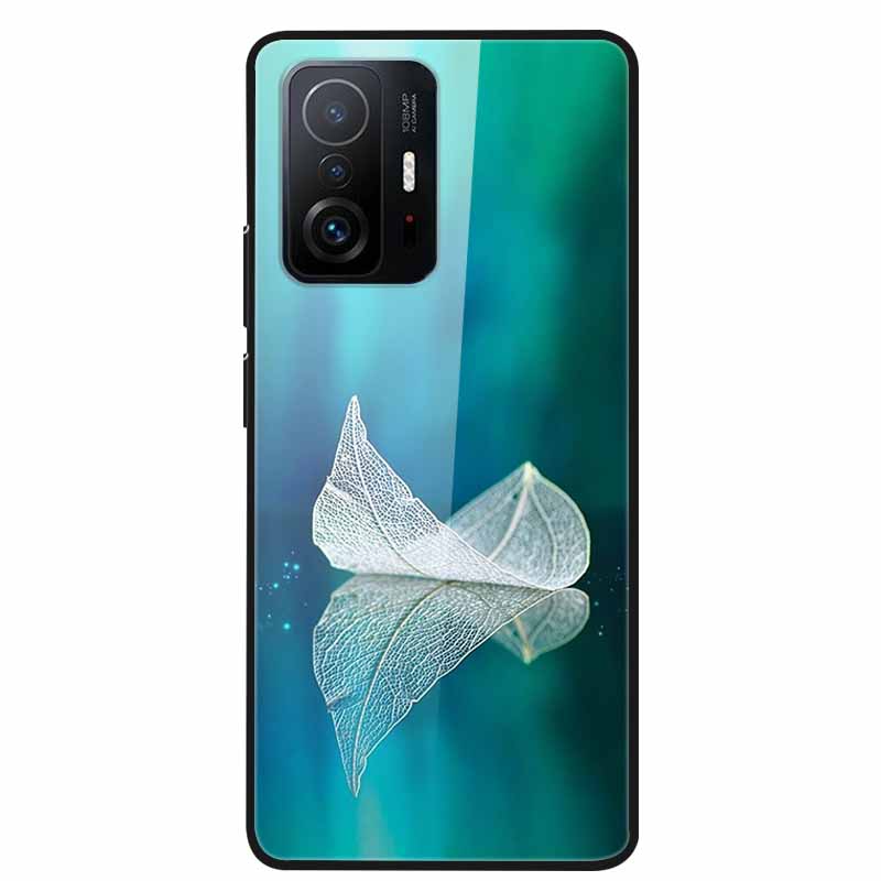 Чехол Для Xiaomi 11T Pro Стекло Жесткий Закаленное Стекло ПК Чехол Для Телефона Для Xiaomi Mi 11T 11 T Pro Ударопрочный Пейзаж Милый Capa Coque