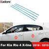 Для Kia Rio 4 X-line 2018 Седан Нержавеющая сталь Автомобильные Нижние Рамки Оконных Проемов Порога Накладки Декоративные Полосы Аксессуары