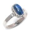 Natural Blue Kyanite Gemstone Handmade 925 Solid Silver Jewelry Ring Size 8 T8k47