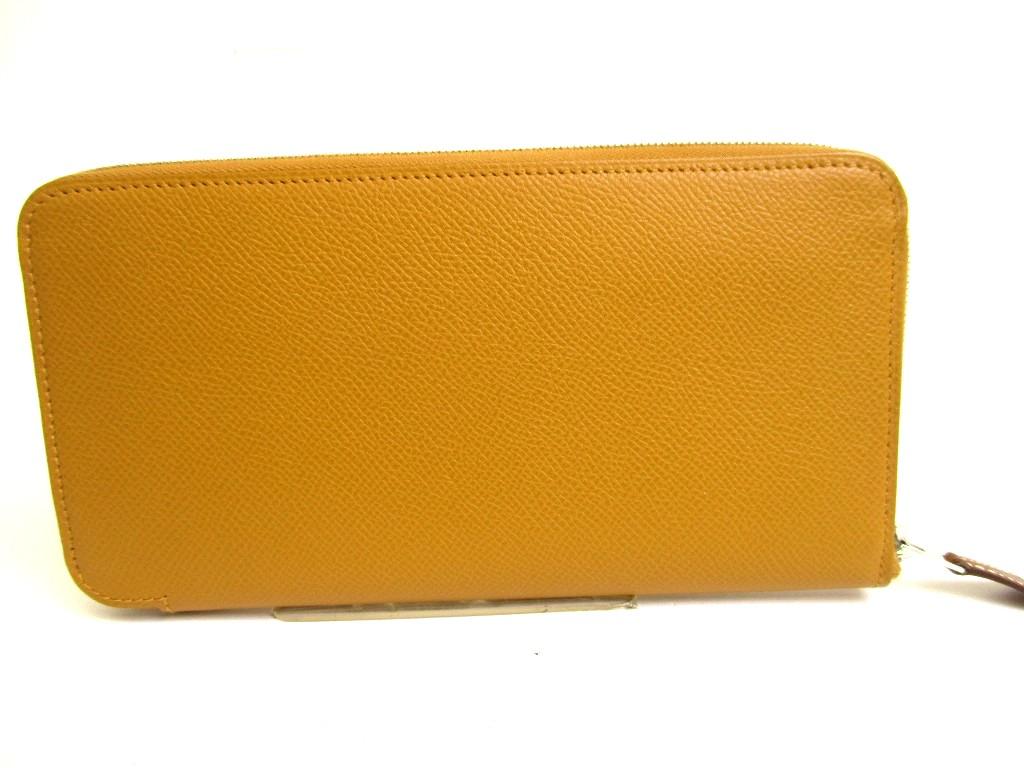 Оригинальный кошелек HERMES Sesami Veau Epson SILK'IN LINE с молнией по периметру Azap Long #b016 Открытая коробка