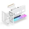 New RGB Vertical GPU Bracket Vertical Graphics Card Holder ARGB 5V 3 Pin LED Light Sync PCIe X16 Gen4 with White Riser Cable 90 Degree Right Angle