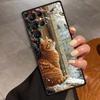 Милая мультяшная кошка Иллюстрация Чехол для телефона Для Samsung Galaxy S26 S25 S24 S23 S22 S21 S20 Ultra Plus FE 5G Черный Мягкий ТПУ