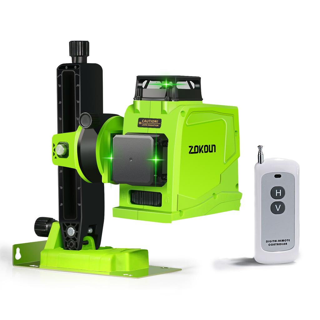 Green 12 Line Laser Level with 5200mAh Rechargeable Battery Module (GF120) - Accurate 3D Model Self-Leveling for Horizontal and Vertical Measurements