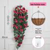 Искусственная цветочная лоза для подвешивания на стену в помещении - Зеленый декор из вьющихся растений