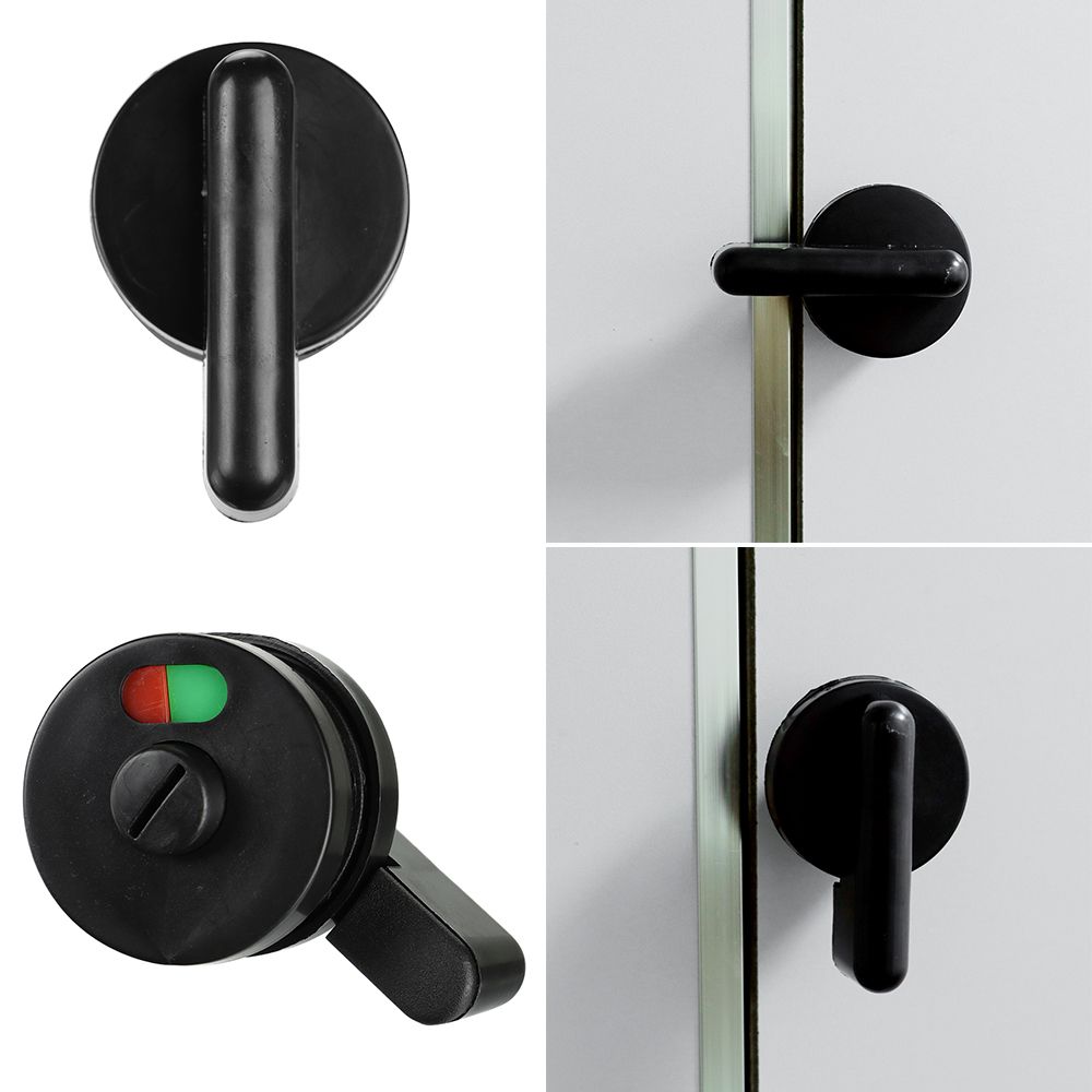 Indicator Buckle Partition Nylon Plastic Door Lock Handle Indicator Lock Black