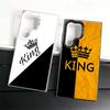 Queen King Couple Theme Soft Phone Case for Samsung Galaxy S24 S25 FE S26 Edge S23 Ultra S22 Plus S21 + Shockproof Cover Back Sh