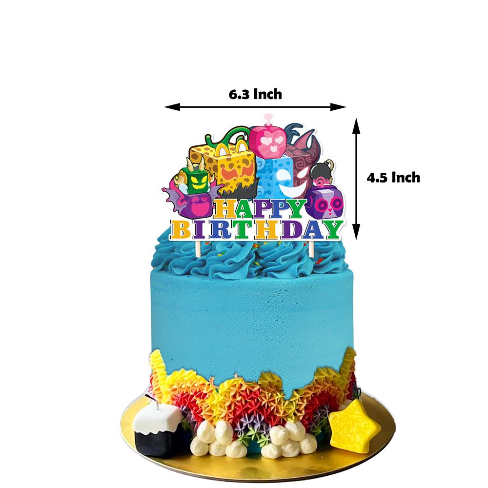 New Blox Fruits Birthday Party Decoration Including Banner Cupcake Toppers Balloons
