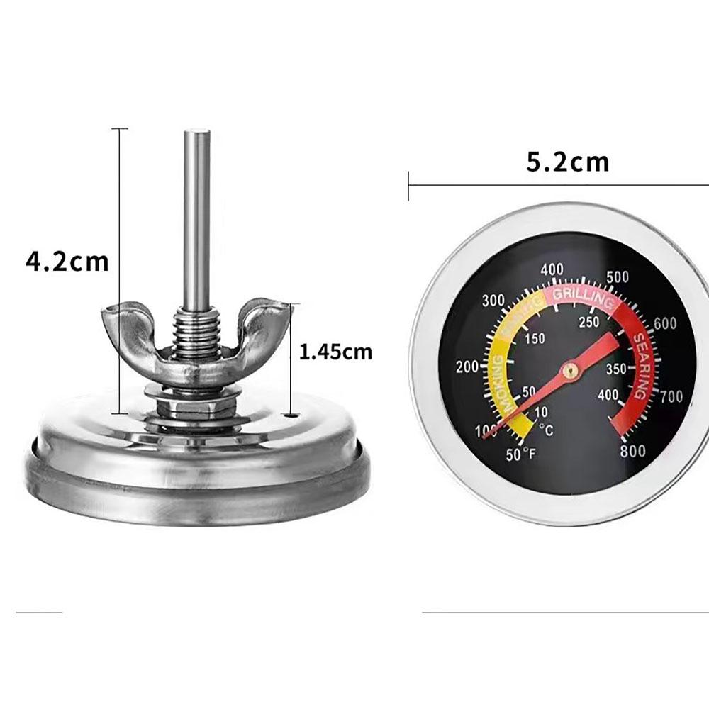 2PCS Temperature Gauge Thermometer for Barbecue BBQ Grill Smoker Pit Thermostat