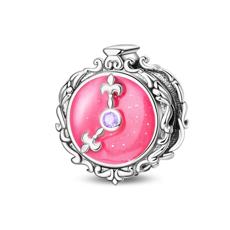 925 Silver Pink Princess Skirt Butterfly High Heels Fashion Bag Charms Beads Fit Pandach 925 Bracelets Fine DIY Jewelry