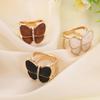 Butterfly Scarf Ring Buckle for Women Rhinestone Shawl Brooch Clips Metallic Scarves