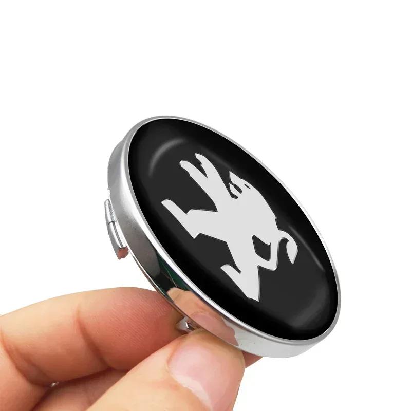 4pc 56/60mm Car Wheel Center Covers Badge Hub Cap Accessories For Peugeot 206 307 308 3008 207 208 407 508 2008 5008 107 106 205