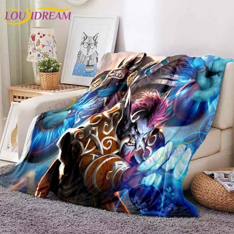 Одеяла World of Warcraft, классические игровые одеяла, одеяла с художественным принтом, фланелевые одеяла для кровати, дивана, вечеринки, детский подарок для взрослых