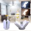 E27 Fan Foldable 28W LED Bulb AC220V/110V 40 Bulb Deformation for Home Ceiling Lights Warehouse and Garage White Light6500K Bulb