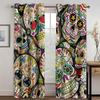 Череп Красочные бабочки 3D шторы алмазный цветок 2 панели подходят для гостиной спальни балкона окна украшения