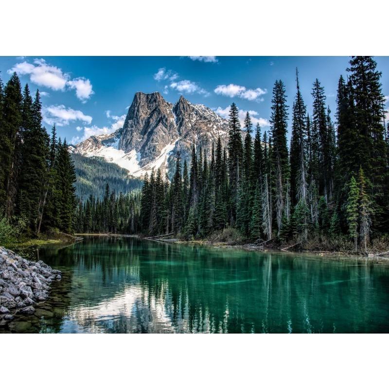 Mountains At Lake Nature Beautiful Scenery Poster Sea Boat Landscape Canvas Painting Wall Art for Living Room Home Decor