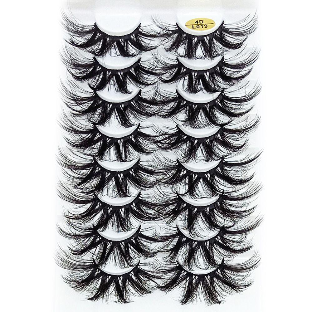 Effect Wispies Fluffy Full Volume Thick 25MM Lashes Eye Lash Extension 4D Mink False Eyelashes