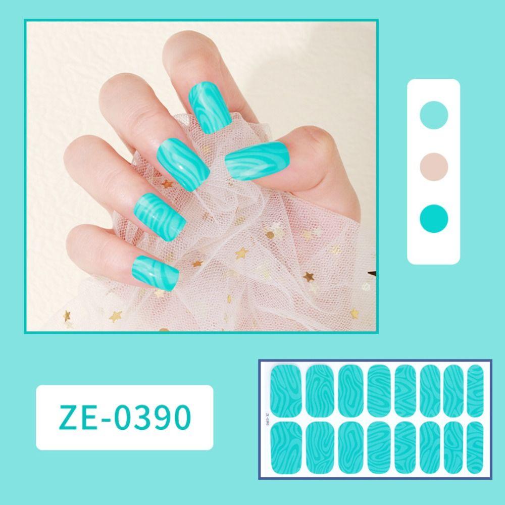5Sheets Gradient Colors Gel Nail Polish Strips Glittering Gel Full Nail Wraps  DIY NAil Art Making