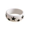 Korean Ins Star Wide Bracelet Resin Pentagram Hand Ring Exaggerated Y2k Star Bangle  Decoration