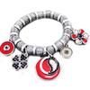 [G5539] — Серебристо-красный дизайнерский браслет «Эмили»