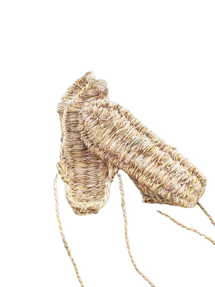 Модные роскошные новые сандалии ручной работы из плетеной травы для мужчин, летние ретро-сандалии для женщин, повседневные удобные сандалии из ротанговой травы