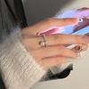 Xiaomi Кольца с кисточками из жемчуга, геометрические, из стерлингового серебра 925 пробы, для женщин и мужчин, простой дизайн, модные, открытые, регулируемые, ручная работа, парные кольца, подарок