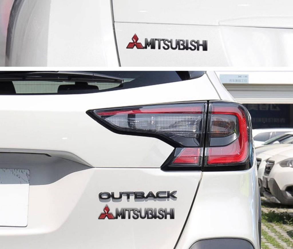 Car Metal Logo Decoration Badge Emblem Sticker For Mitsubishi Outlander ASX Eclipse Cross Pajero Lancer EVO Delica Triton Mirage