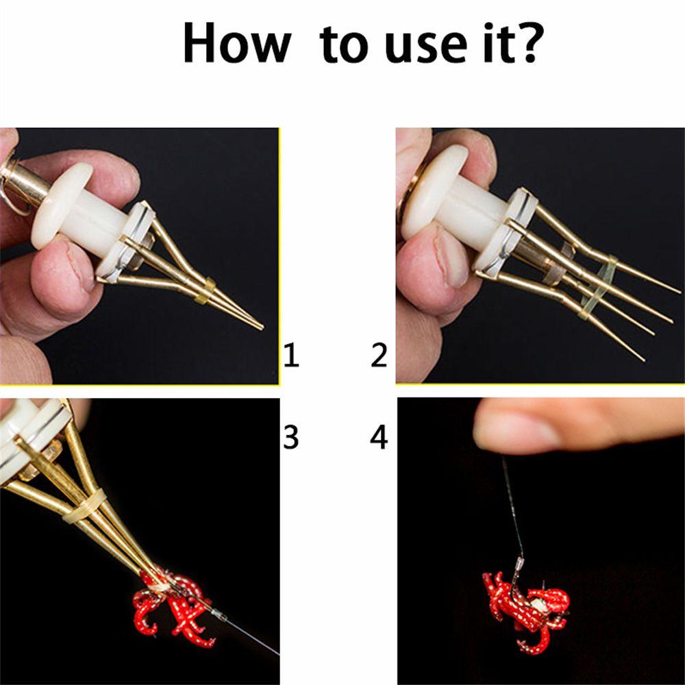 Copper Parts Bloodworm Lure Granule Earthworm Clips Fishing Bander Pellet Plier Bait Clip