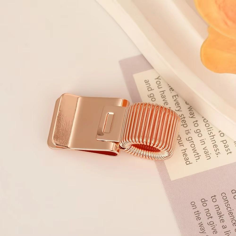 Multi-functional Spring Pen Clip Metal Pencil Holder Vintage Bookmark  Stationery Supplies