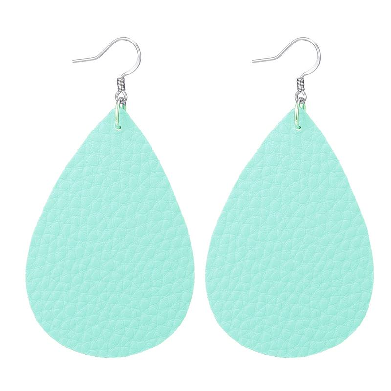 Fashion 29 Colors Teardrop Leather Earrings Lightweight Drop Earings Zircon Antique Dangle Earrings For Women Gifts Wholesale