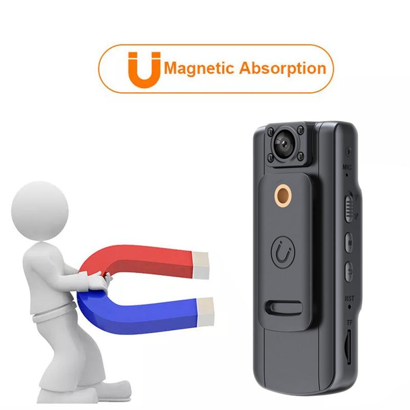 Мини-камера HD 1080P, портативная цифровая видеокамера с углом обзора 180 градусов, инфракрасная камера ночного видения, полицейская велосипедная камера, маленькая видеокамера