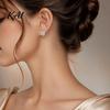 Comfortable Daily Wear Jewelry 1 Pair Butterfly Stud Earrings for Women, Sparkly Rhinestone Faux Pearl Light Luxury Earrings, Glitter Cubic