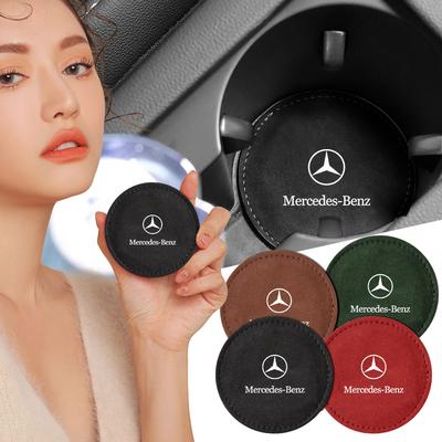 Накладка на подстаканник из ПУ кожи, нескользящий коврик-подставка для Mercedes Benz AMG W212 W204 W211W168 W213 W205 W210 W108 W124