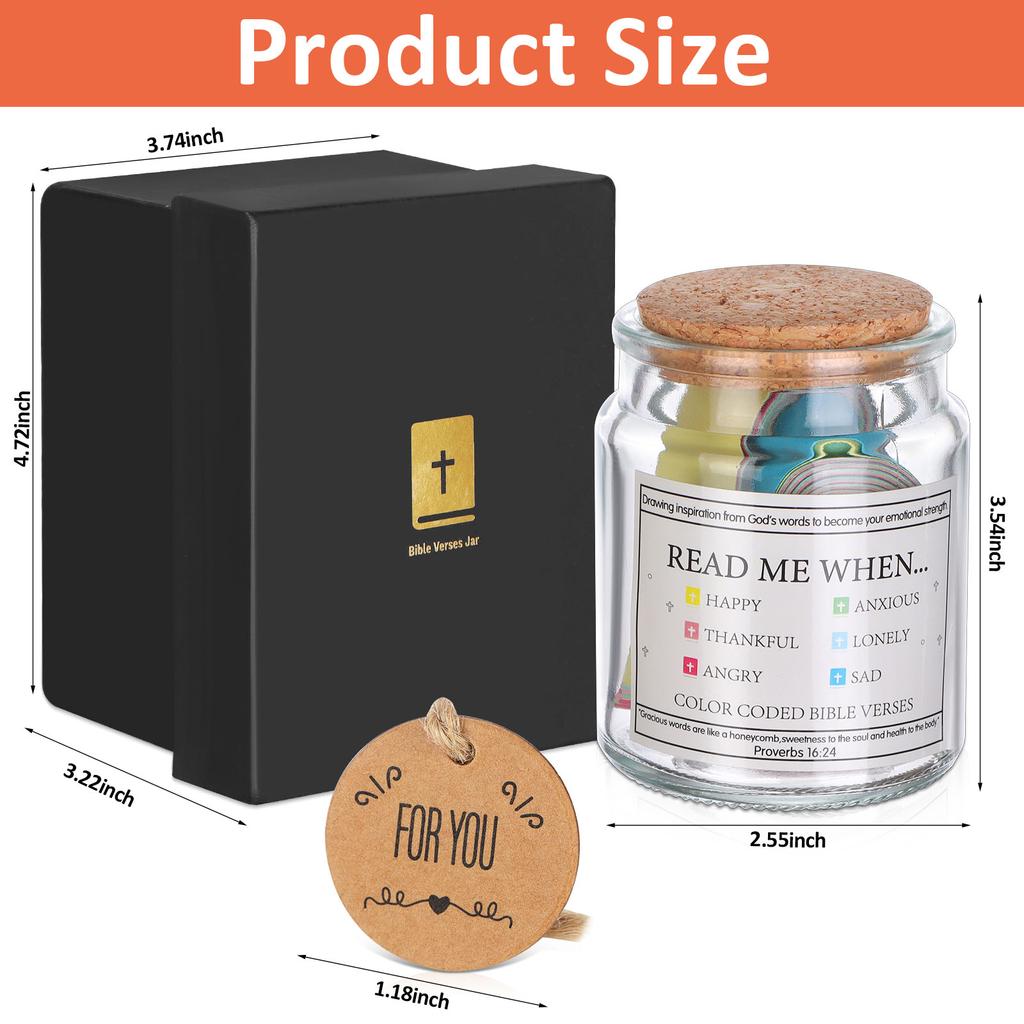 Bible Verses In A Jar, Read Me When Bible Verses Jar For Emotions And Feelings, Mother'S Day Gift, Bible Verse Cards,Scripture C