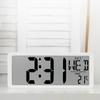 14-дюймовые цифровые LCD часы с подсветкой, температурой и датой, легко читаемые, для гостиной или спальни